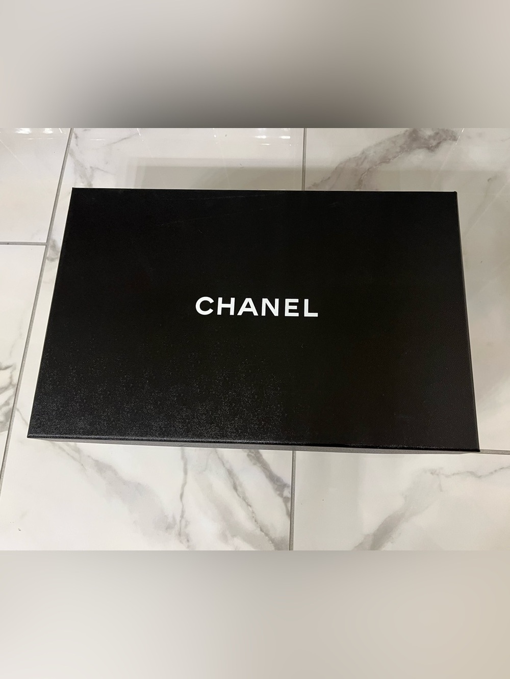 CHANEL Black Box with White Logo